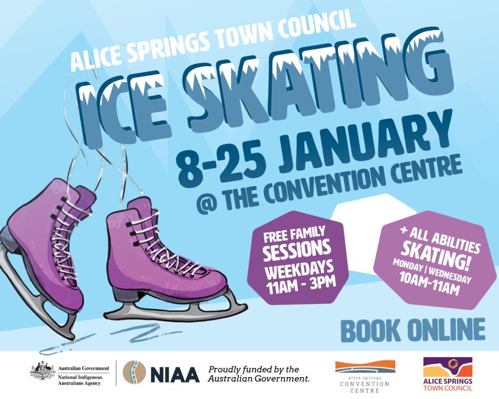 Alice Sprint Town Council Ice Skating Event Flyer