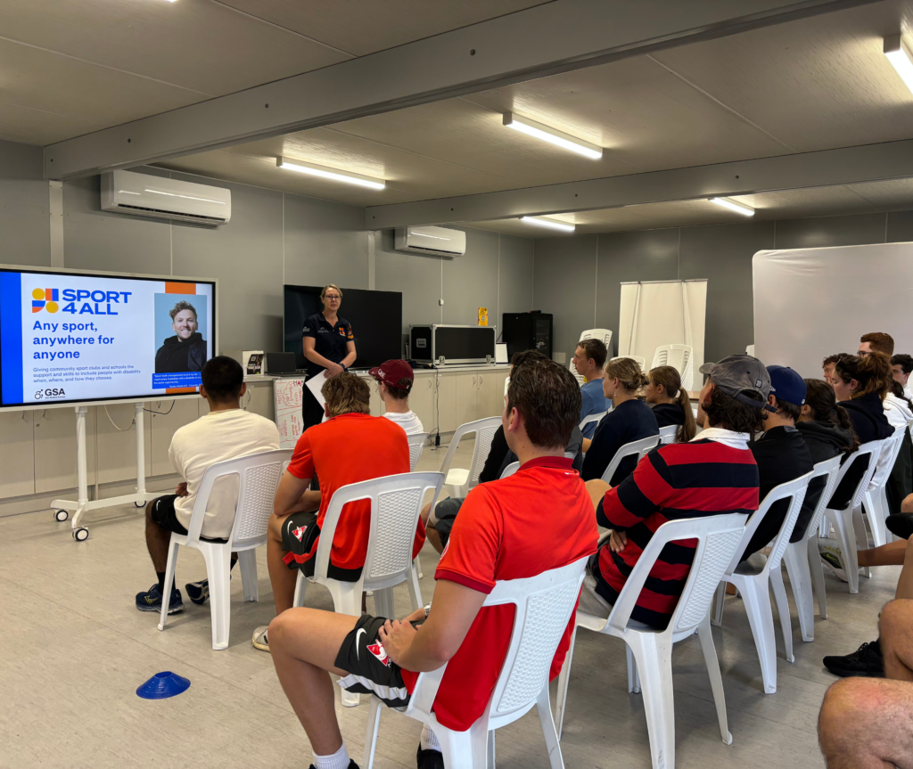 State Manager – NSW & ACT, Jenny Crandell facilitating the AFL session.