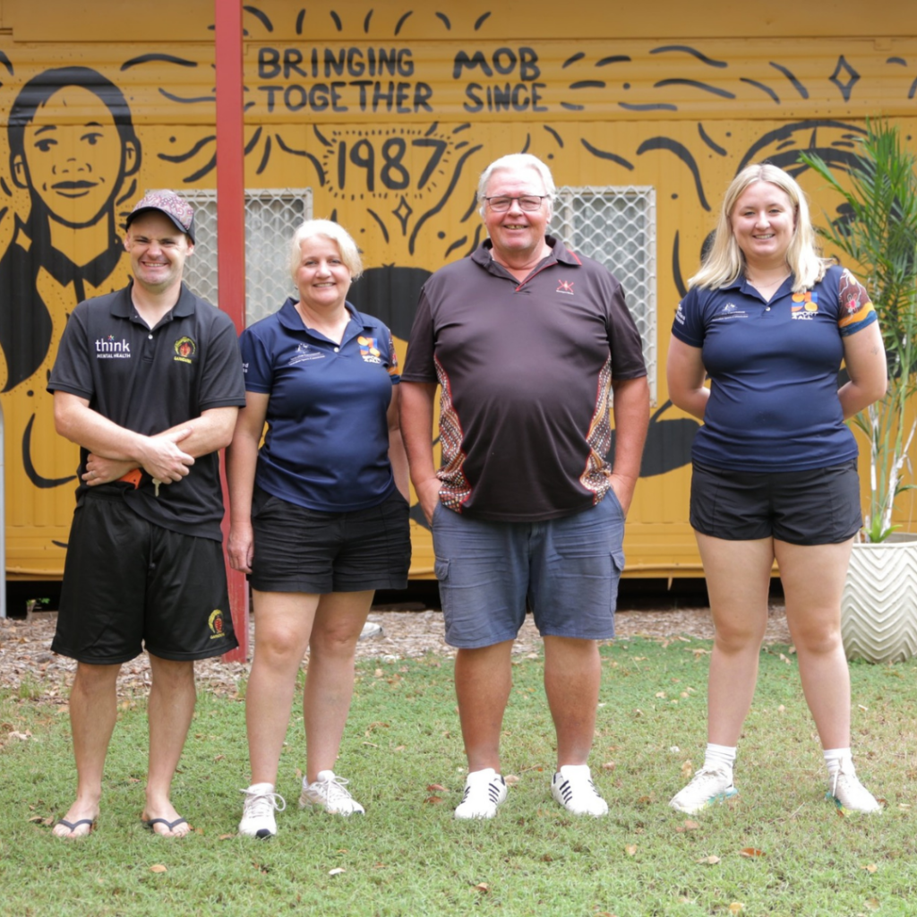 Sport4All team with Waringarri Media team looking atb the camera and smiling