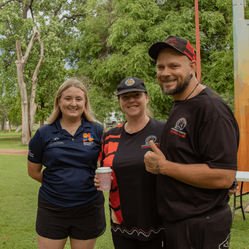 Sport4All Inclusion Coach, Lucy alongside our community partners in Shire of Easy Kimberley.