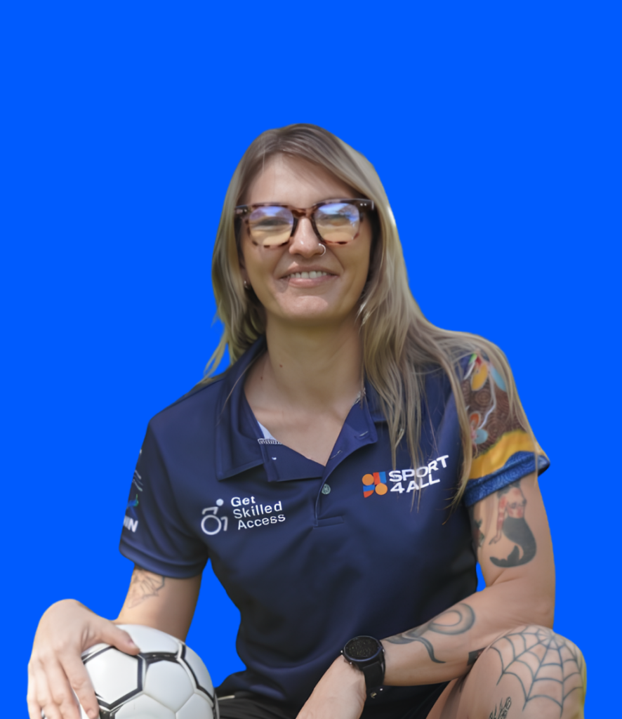 Alex's close up image in Sport4All polo