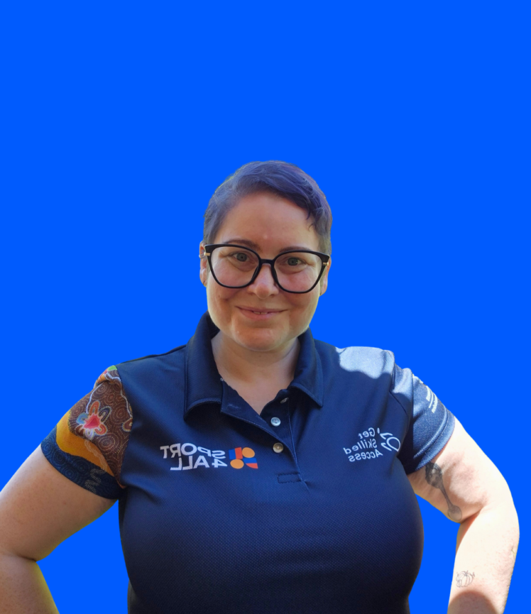 Sarai's close up image in Sport4All polo