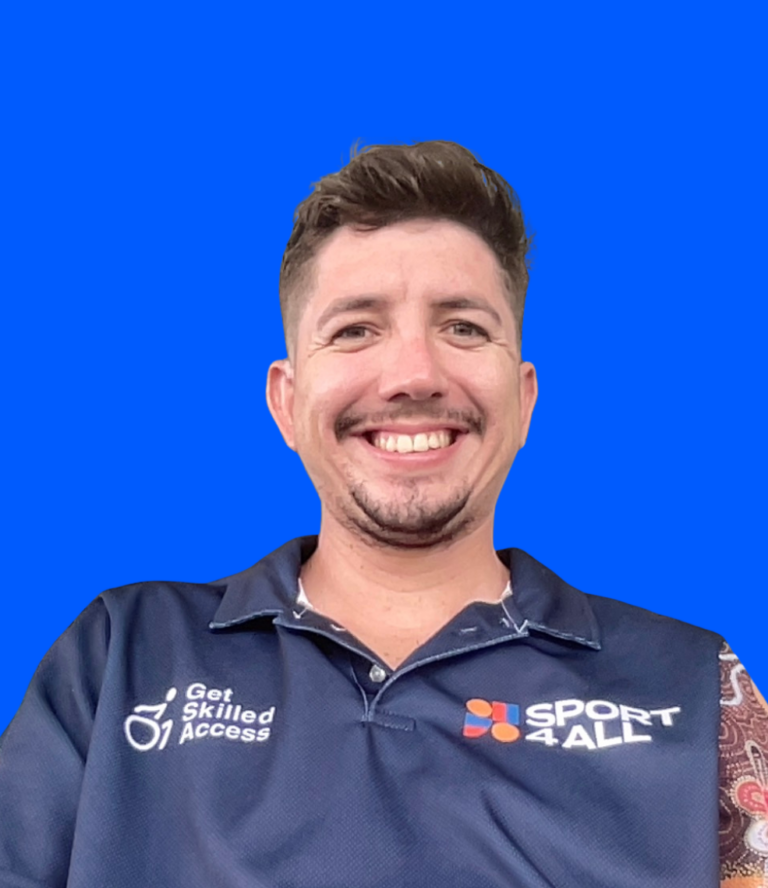 Sean's close up image in Sport4All polo