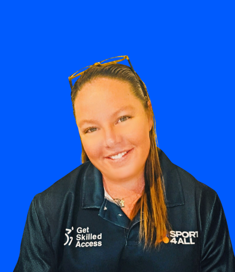 Jo's close up image in Sport4All polo