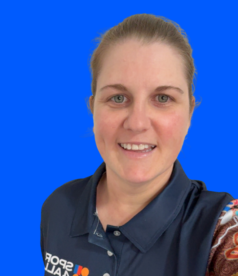 Steph's close up image in Sport4All polo